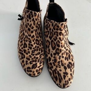 Dr Scholls Leopard Print Ankle Boots